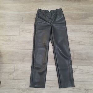 NWOT Wilfred Melina Straight Leg Vegan Leather Pant in Black